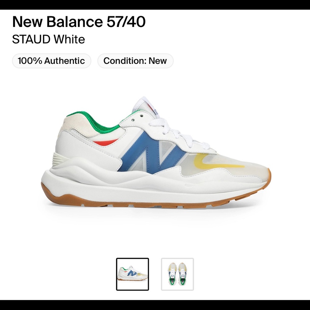 New Balance 574 X Staud (White)